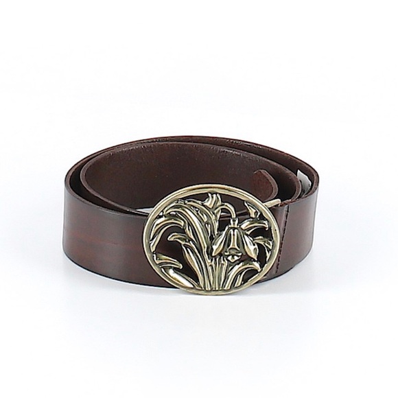 Accessories - Brown Leather Belt Vintage BoHo Festival Small